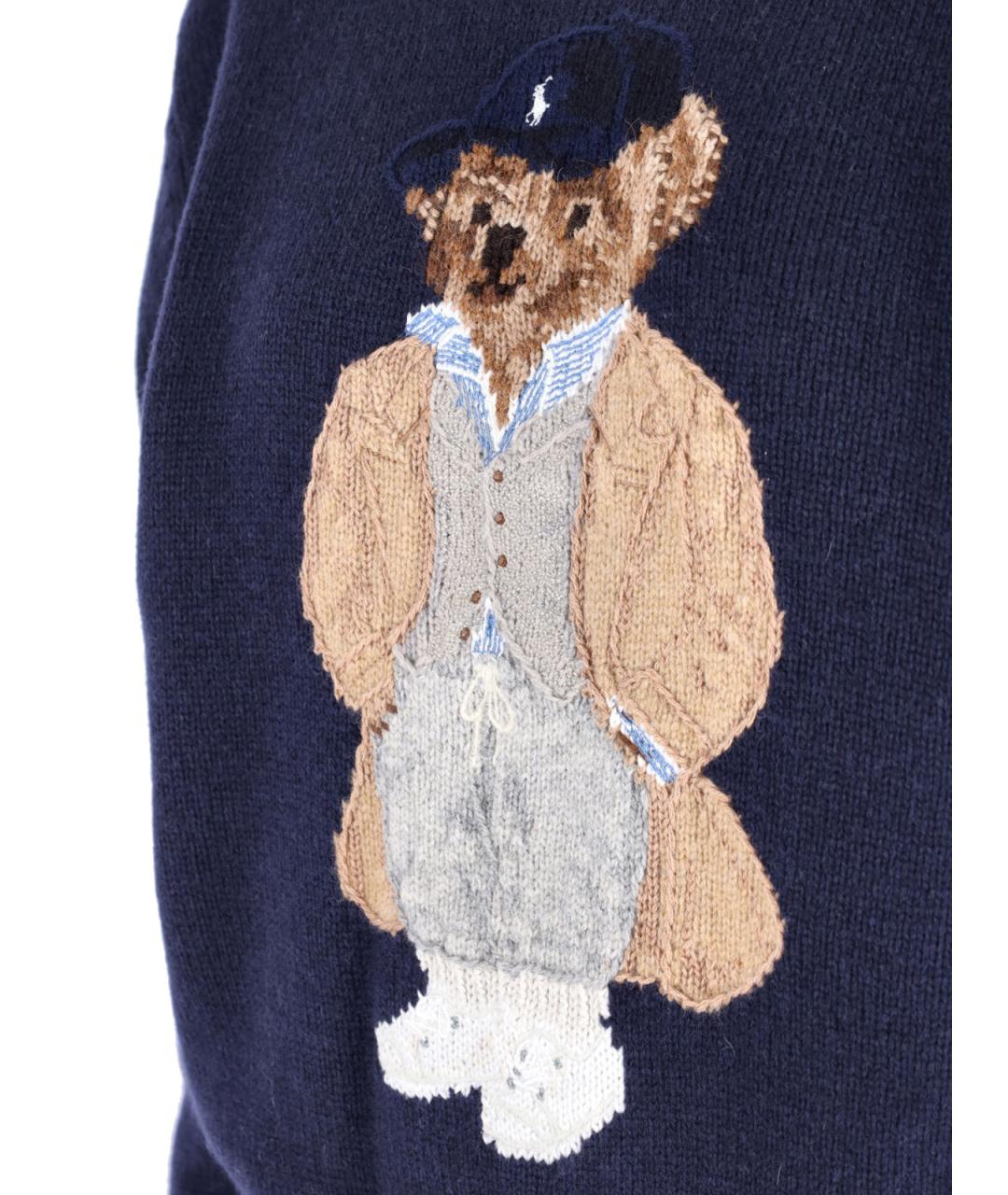 POLO RALPH LAUREN Синий шерстяной джемпер / свитер, фото 4