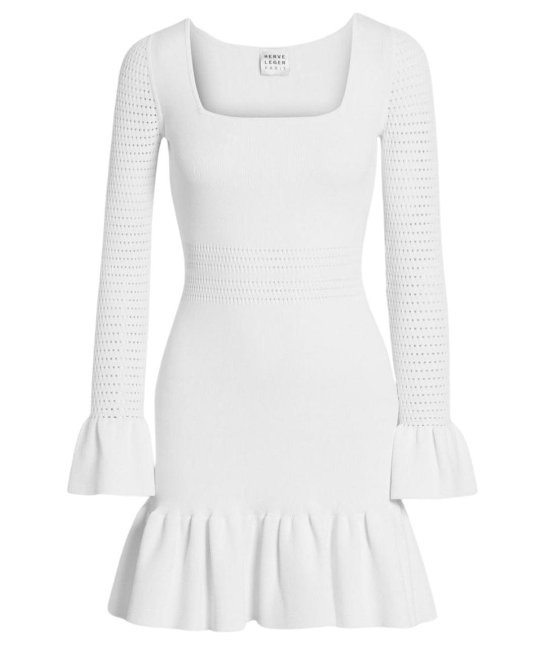 HERVE LEGER Белое коктейльное платье, фото 1
