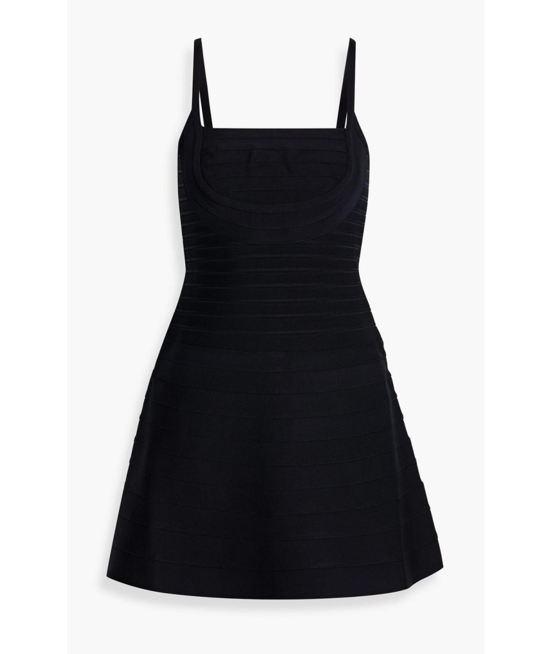 HERVE LEGER Темно-синее коктейльное платье, фото 4