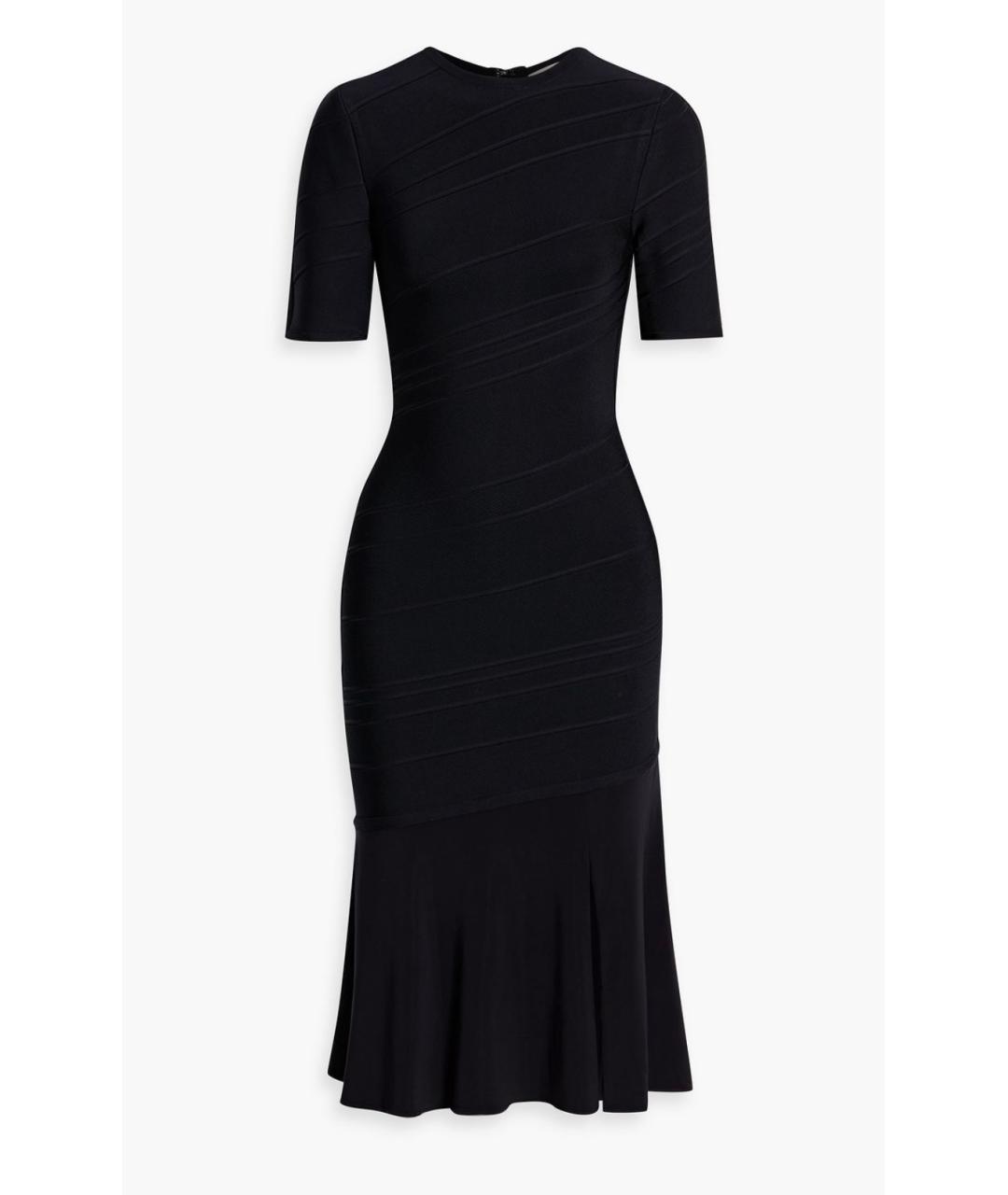 HERVE LEGER Темно-синее коктейльное платье, фото 4