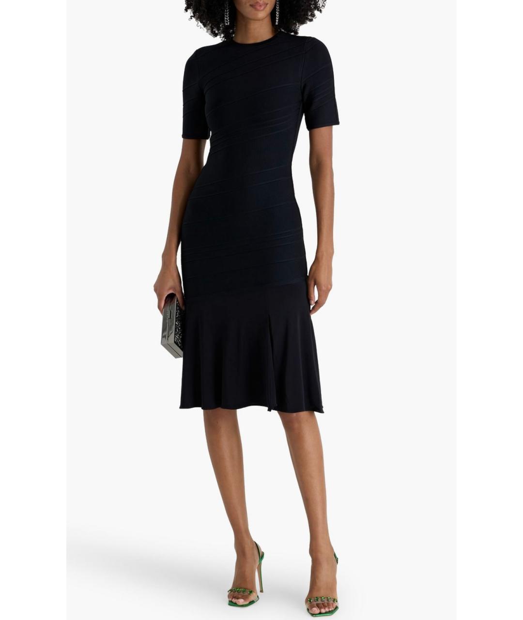 HERVE LEGER Темно-синее коктейльное платье, фото 2