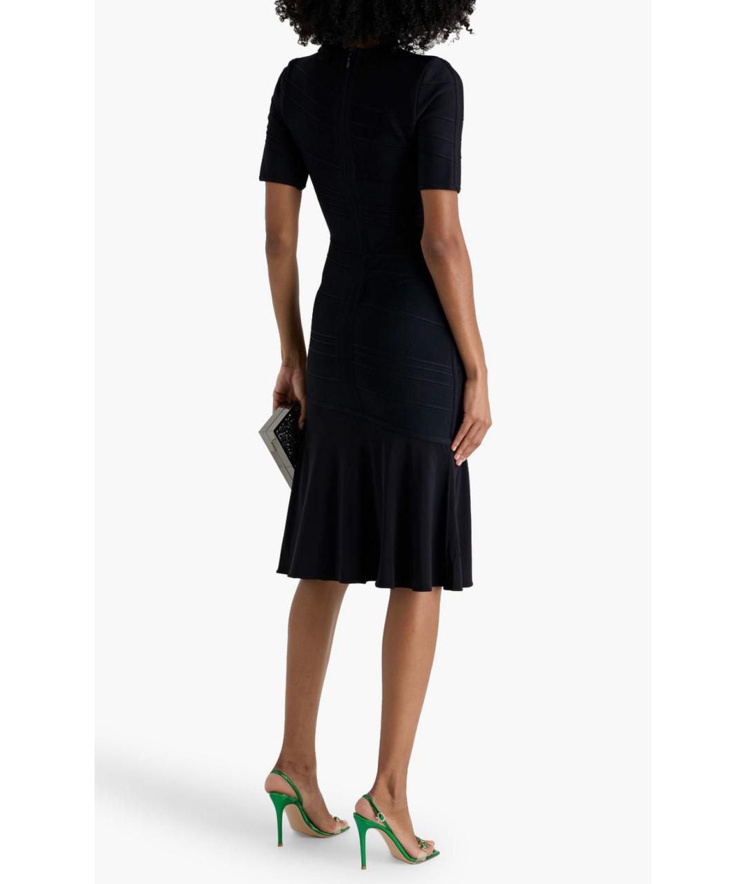 HERVE LEGER Темно-синее коктейльное платье, фото 3