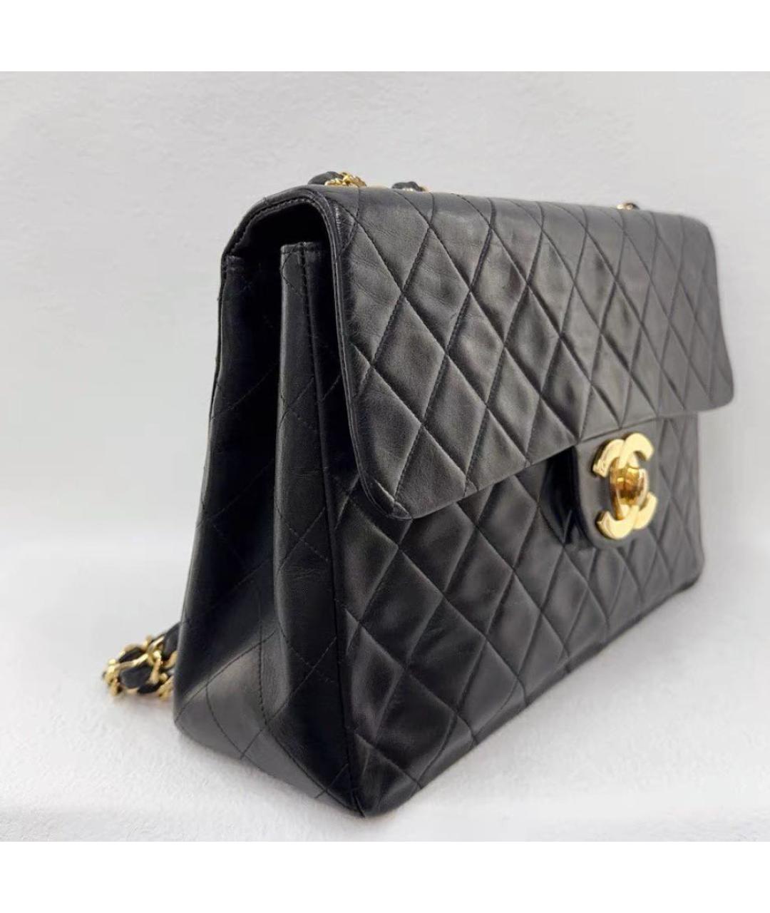 CHANEL Черная кожаная сумка через плечо, фото 4