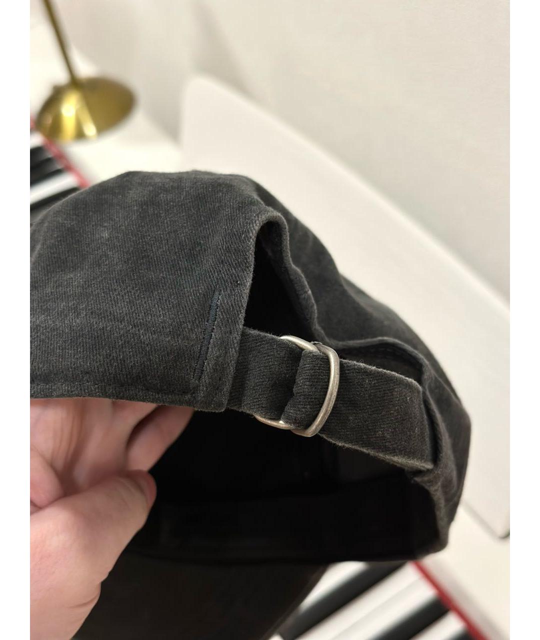 ACNE STUDIOS Антрацитовая хлопковая кепка, фото 4