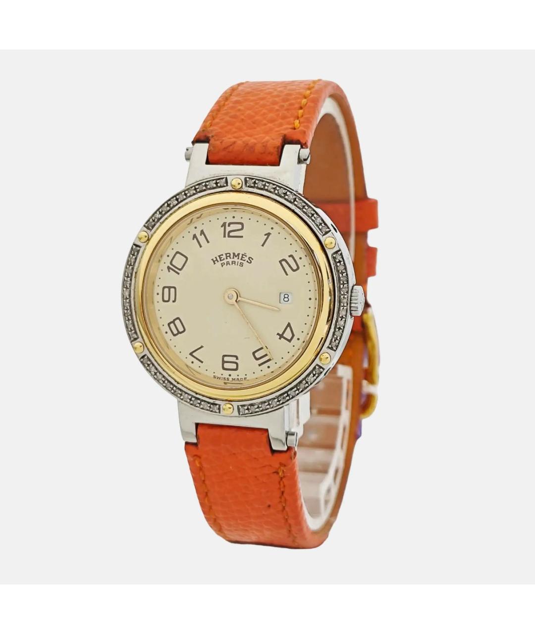 HERMES Оранжевое часы, фото 2