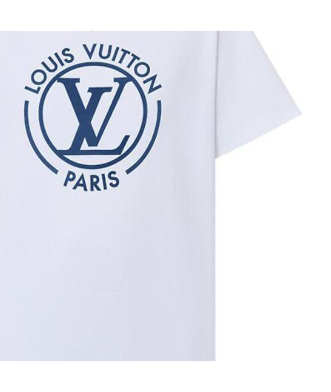 LOUIS VUITTON Белая хлопковая футболка, фото 4