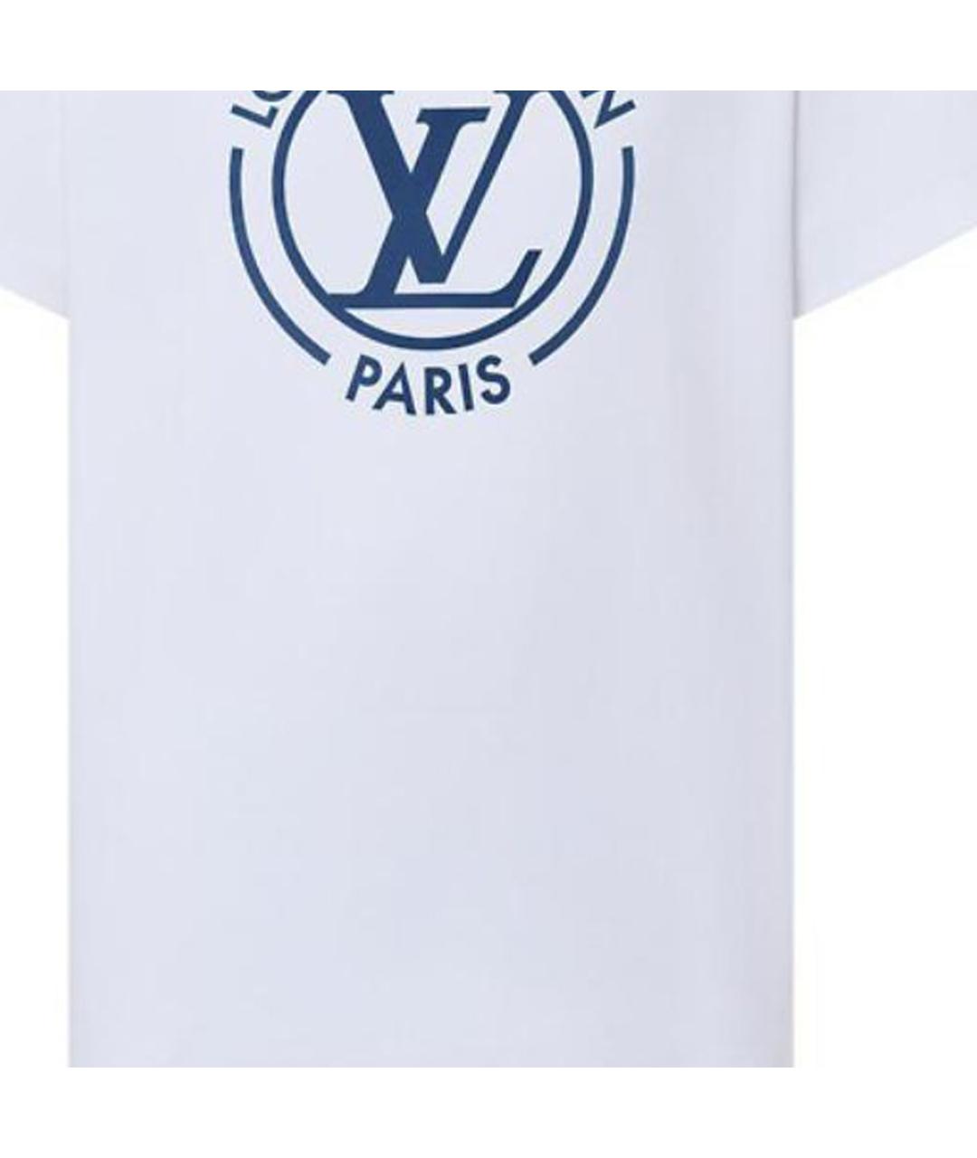 LOUIS VUITTON Белая хлопковая футболка, фото 5