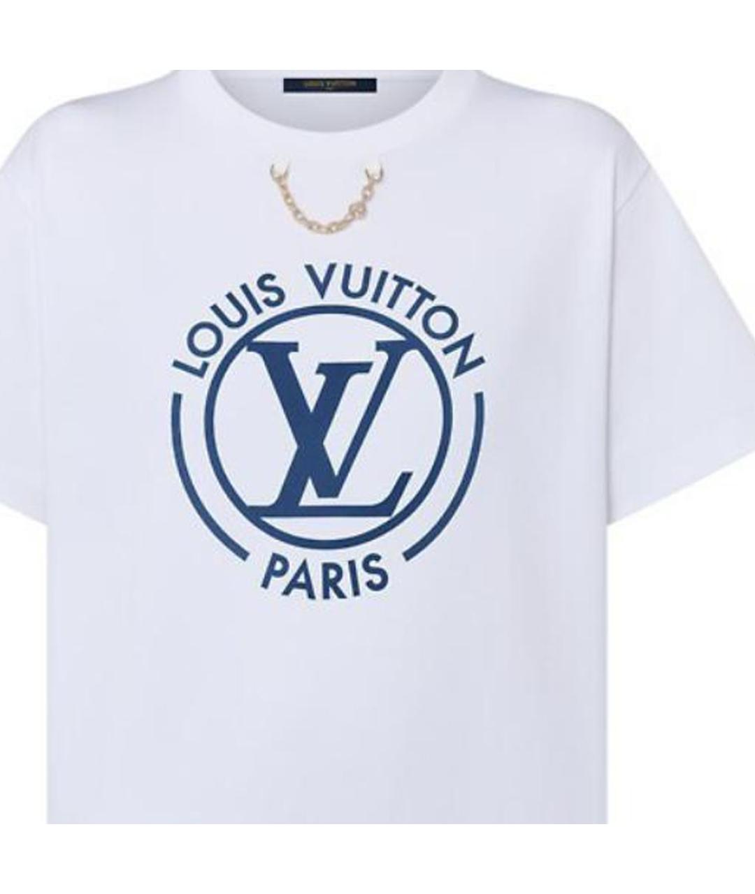 LOUIS VUITTON Белая хлопковая футболка, фото 3