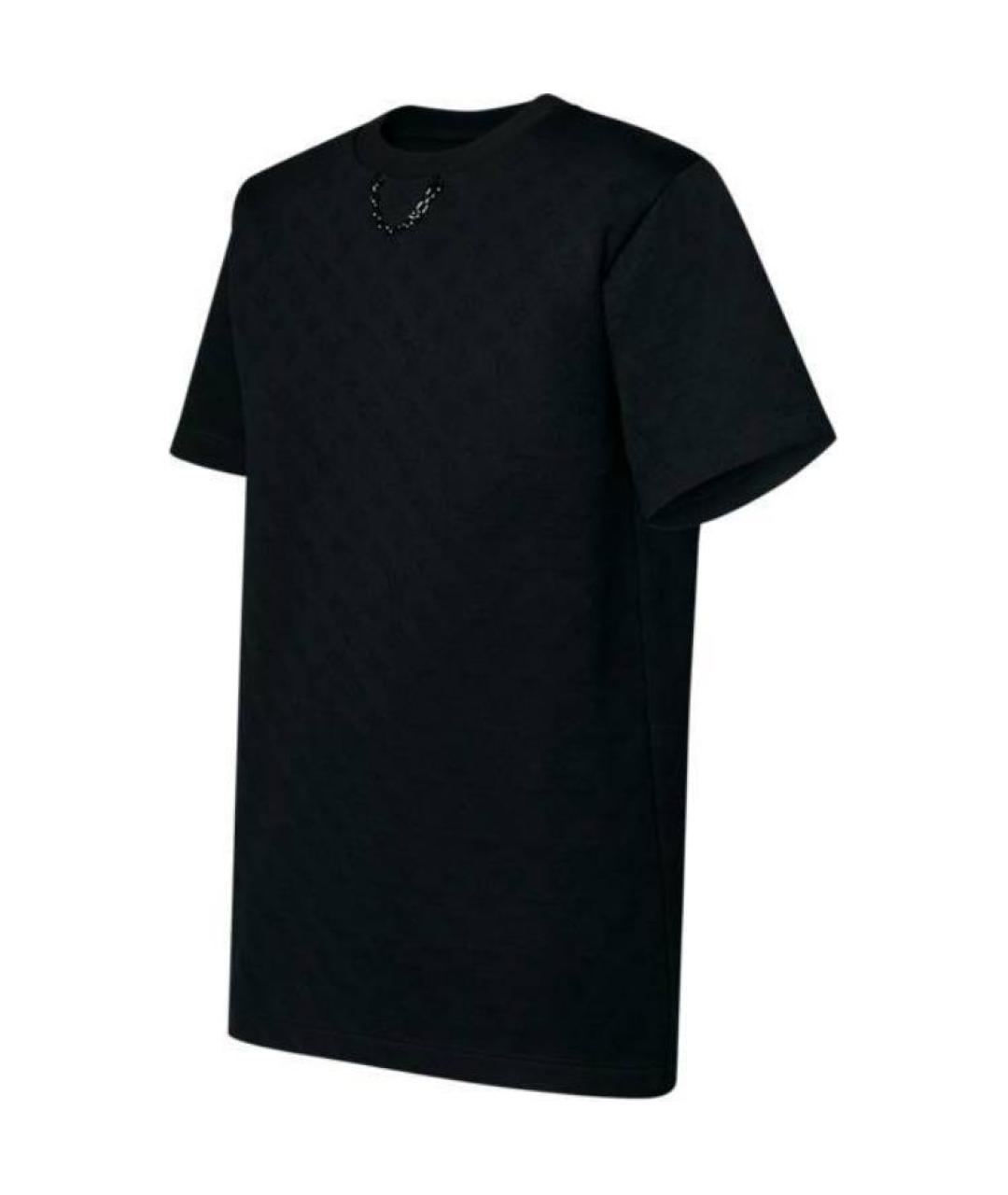 LOUIS VUITTON Черная хлопковая футболка, фото 2