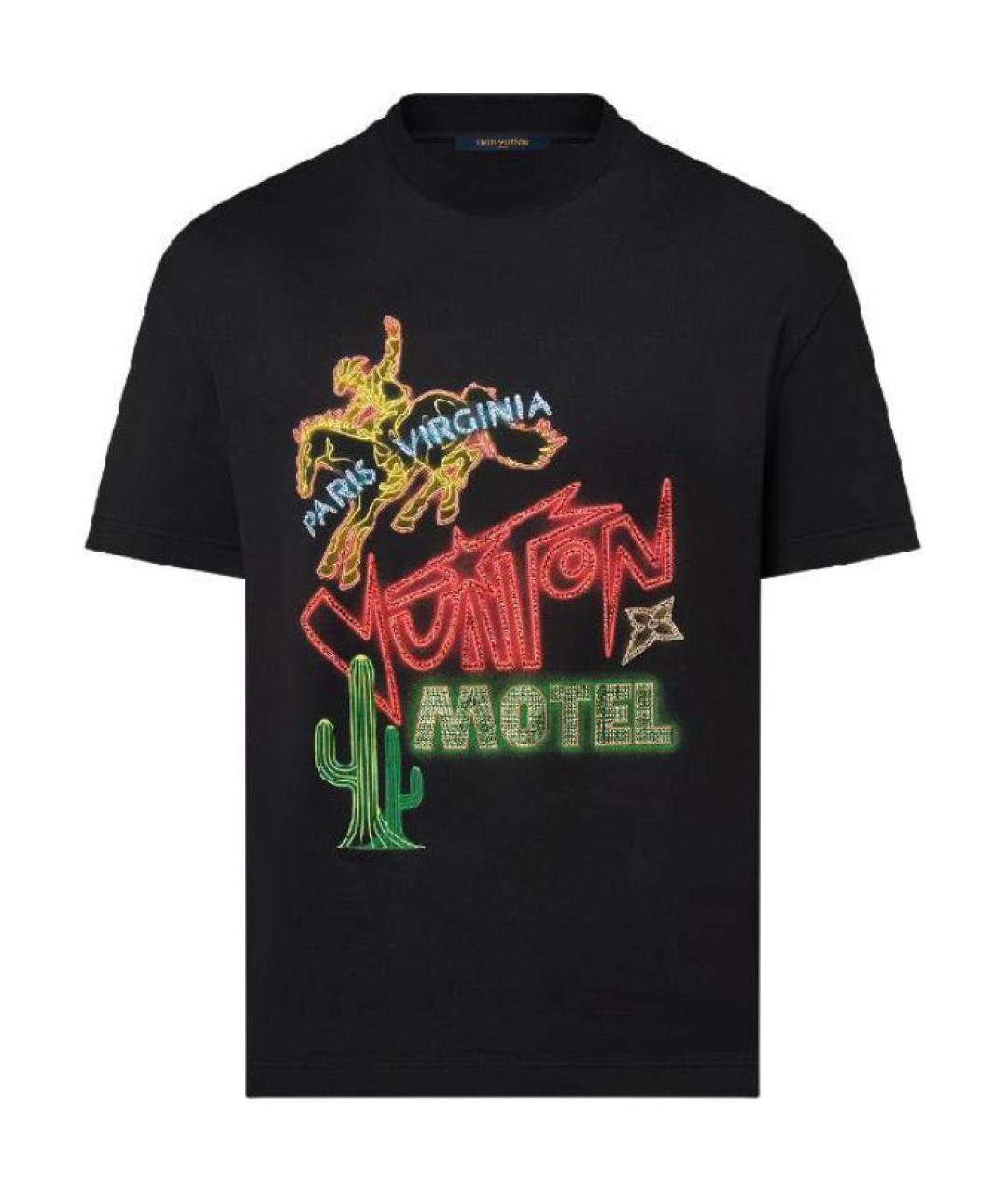 LOUIS VUITTON Черная хлопковая футболка, фото 1