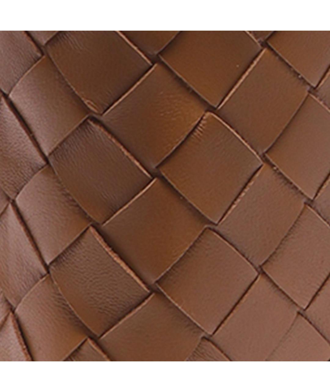 BOTTEGA VENETA Коричневая кожаная сумка через плечо, фото 6