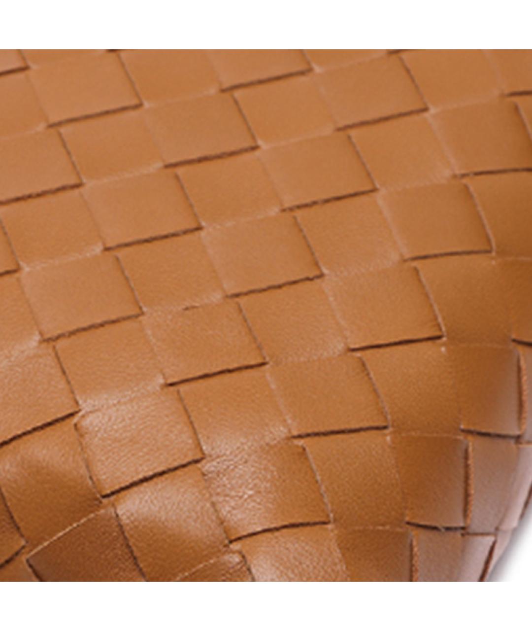 BOTTEGA VENETA Коричневая кожаная сумка через плечо, фото 7