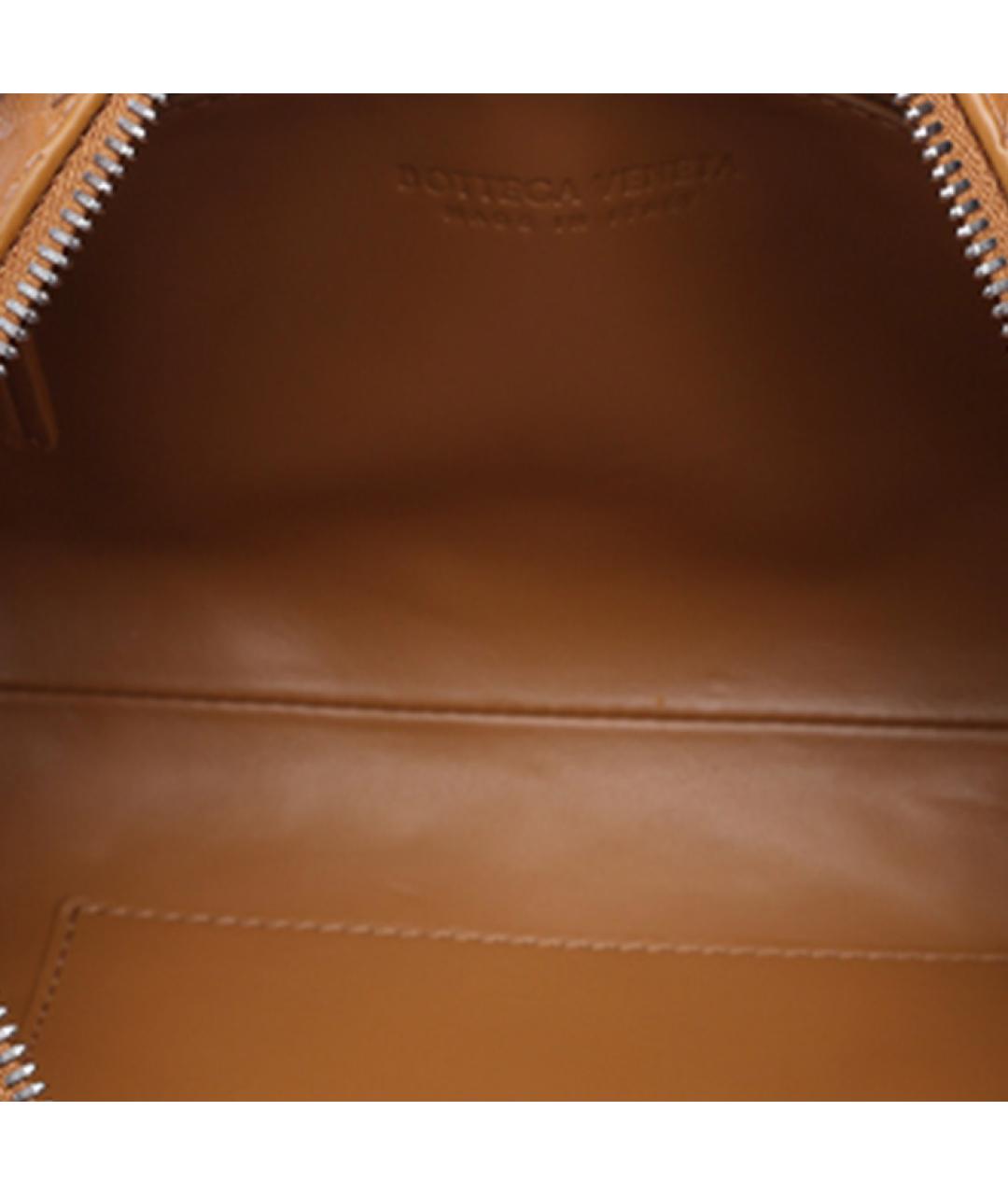 BOTTEGA VENETA Коричневая кожаная сумка через плечо, фото 9