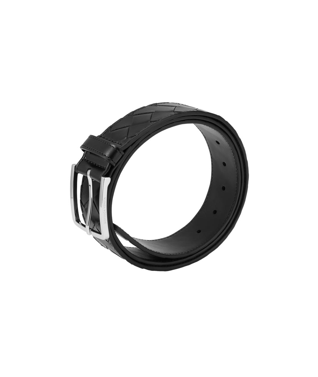 BOTTEGA VENETA Черный кожаный ремень, фото 6