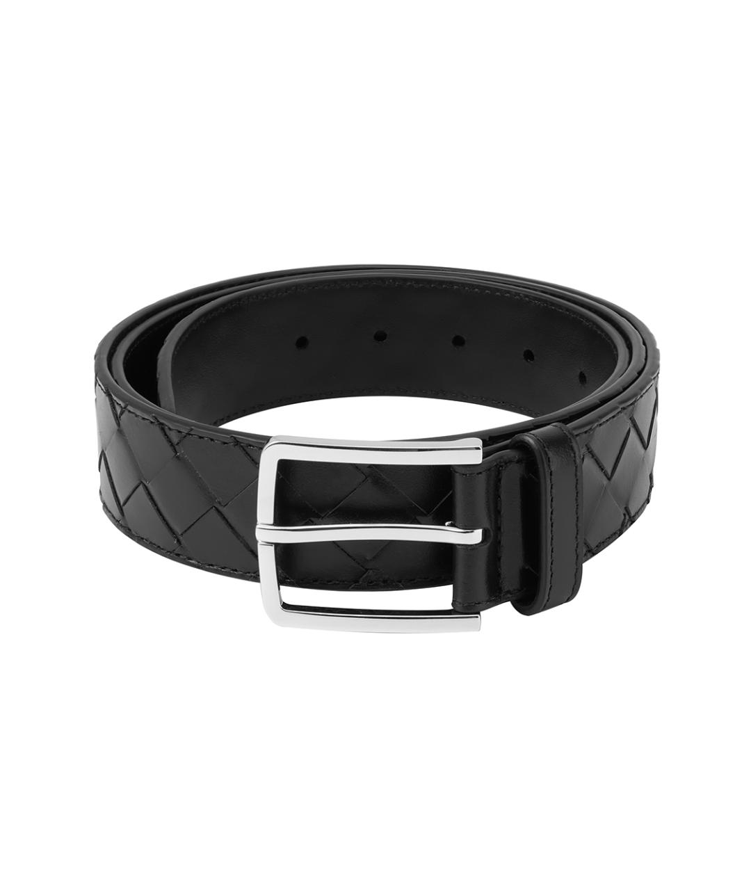 BOTTEGA VENETA Черный кожаный ремень, фото 5