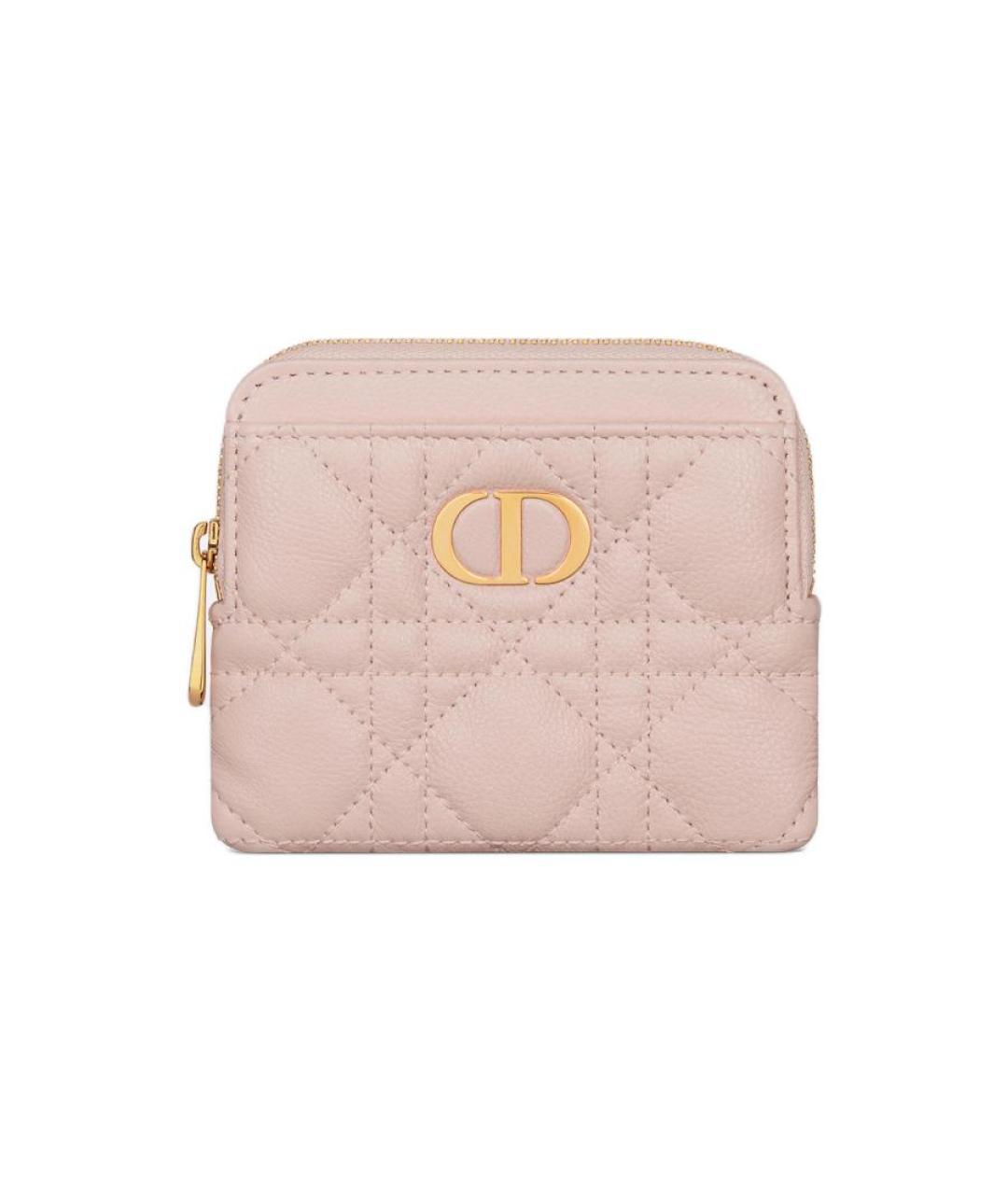 CHRISTIAN DIOR Розовый кожаный кошелек, фото 1