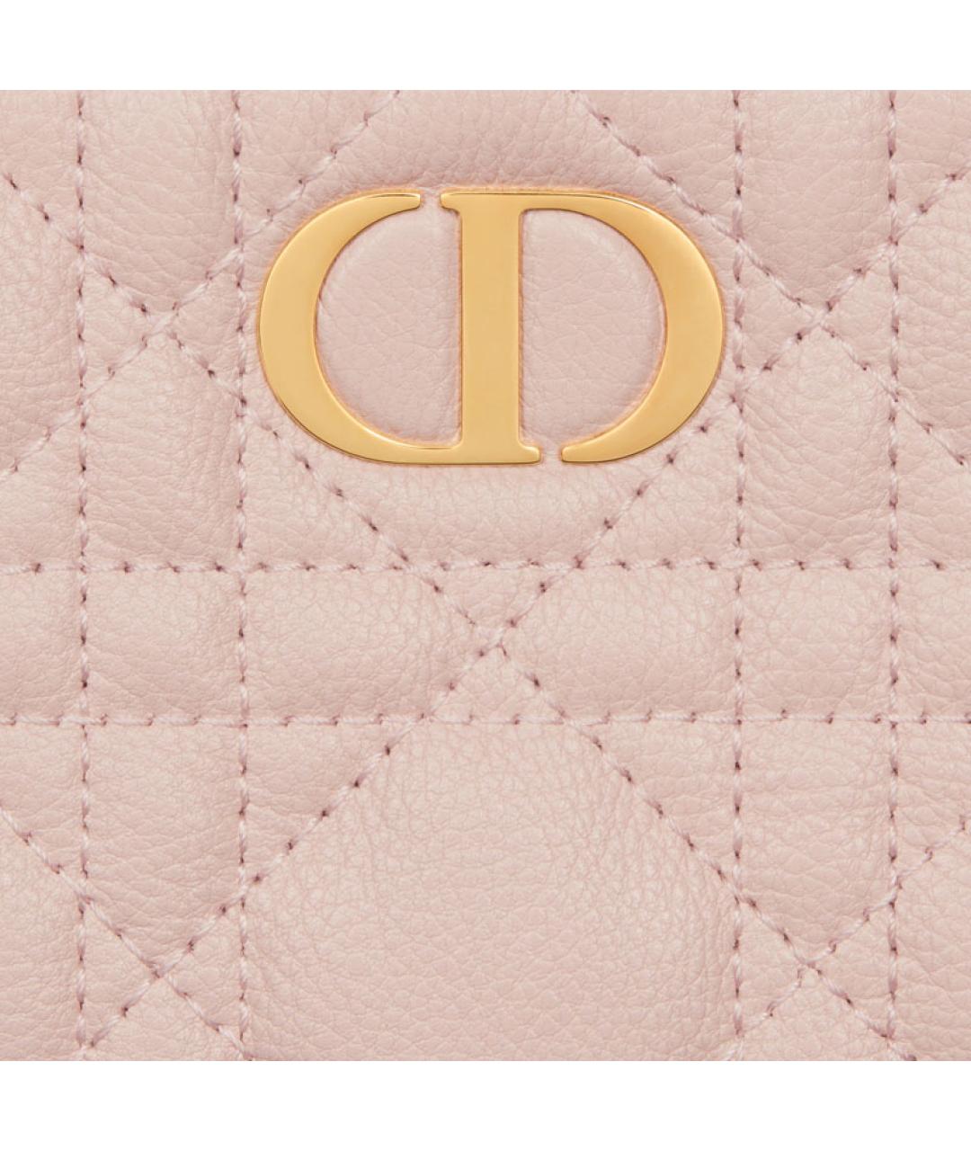 CHRISTIAN DIOR Розовый кожаный кошелек, фото 5