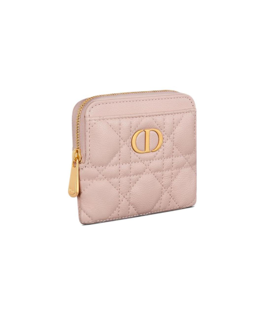 CHRISTIAN DIOR Розовый кожаный кошелек, фото 2