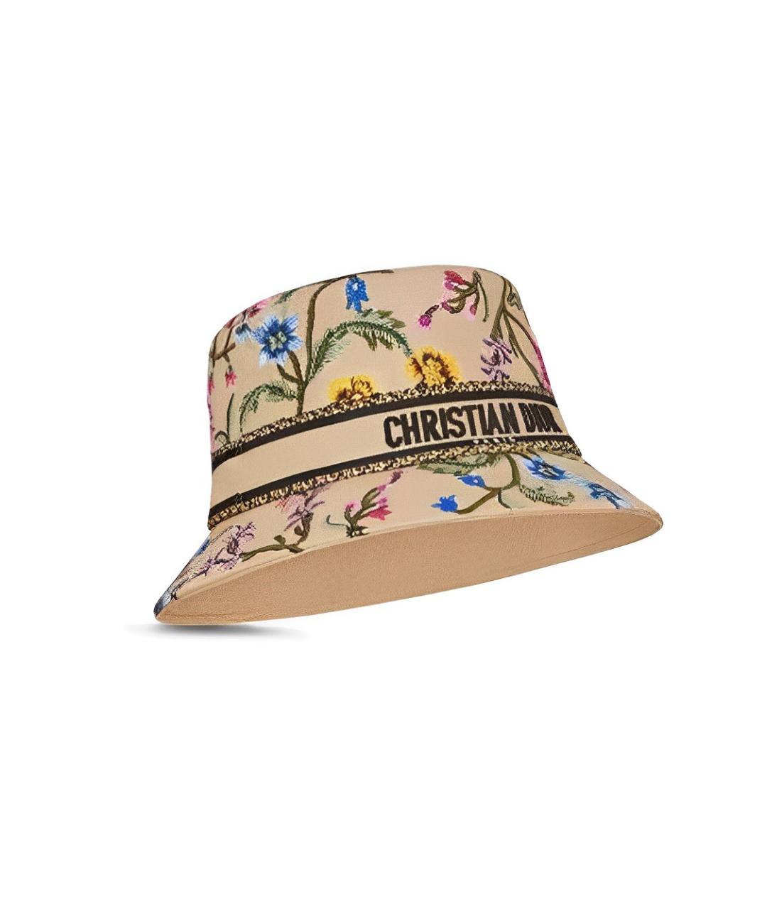 CHRISTIAN DIOR Желтая хлопковая панама, фото 1