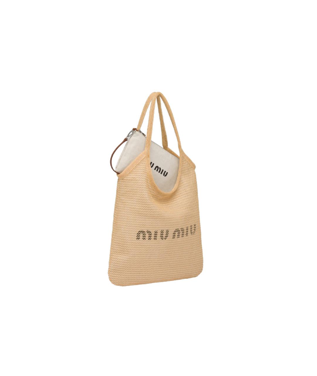 MIU MIU Бежевая сумка через плечо, фото 4