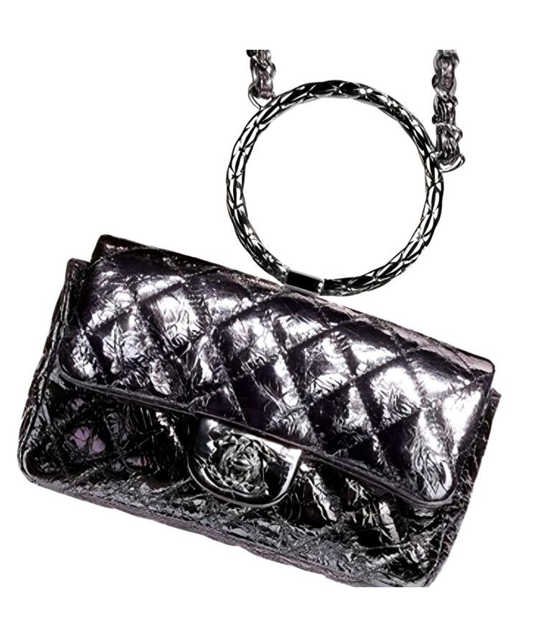 CHANEL Черная кожаная сумка через плечо, фото 4