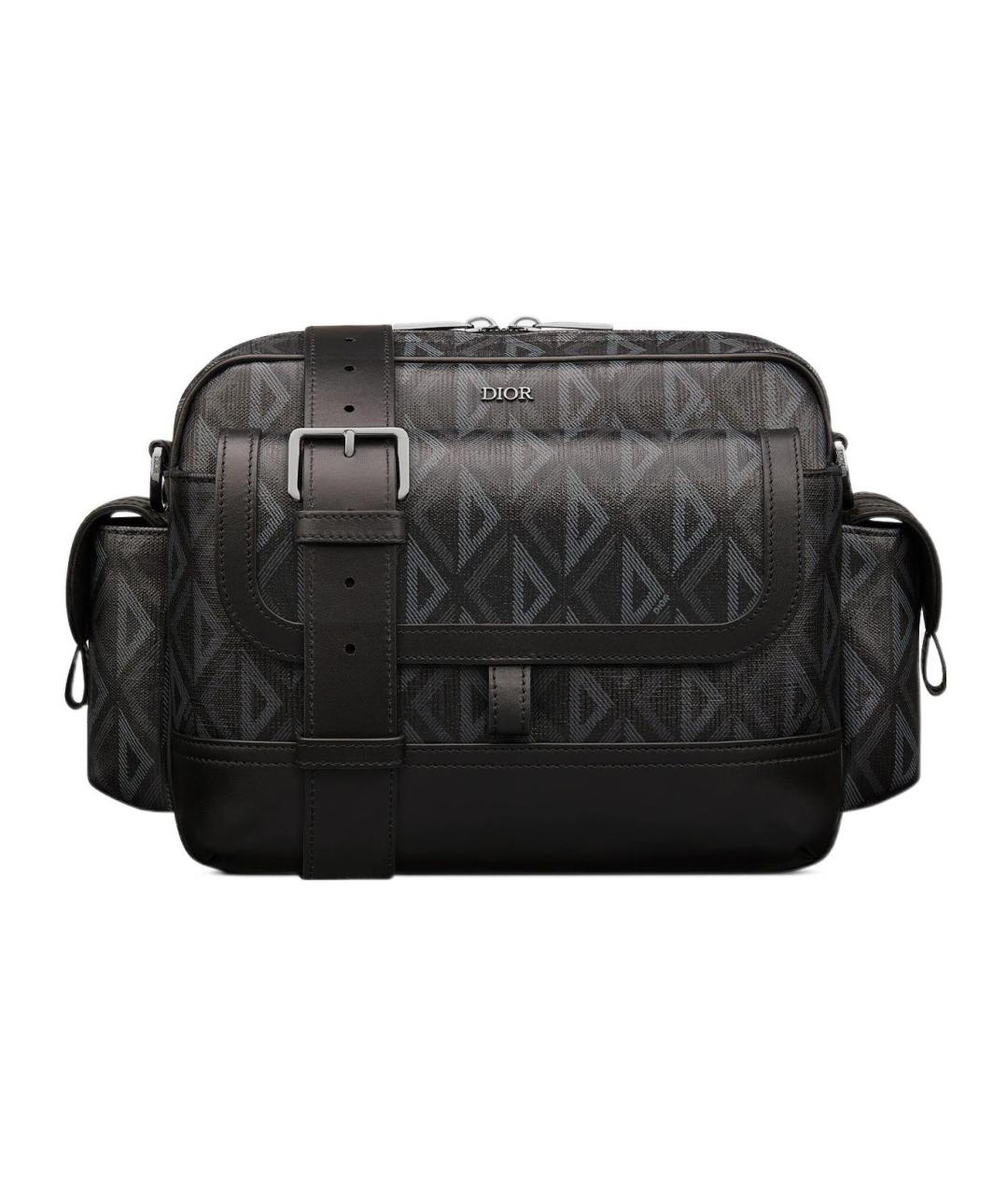 CHRISTIAN DIOR Черная тканевая сумка на плечо, фото 1
