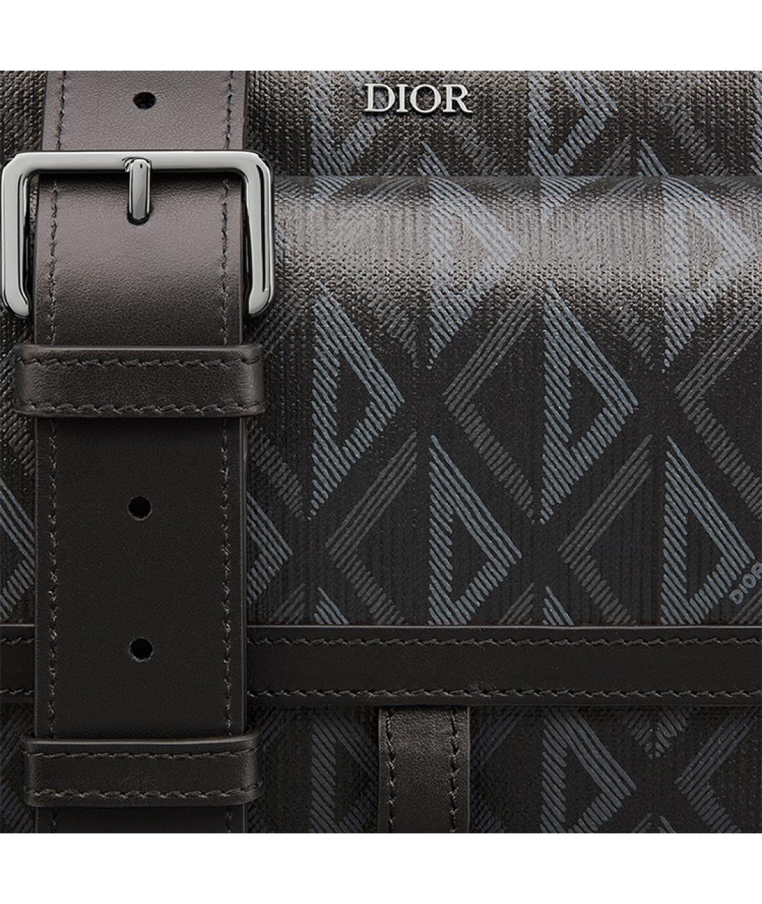 CHRISTIAN DIOR Черная тканевая сумка на плечо, фото 6