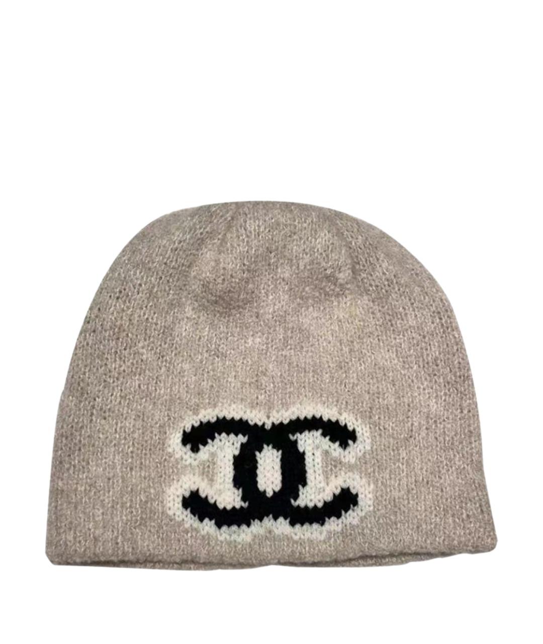 CHANEL Серая шапка, фото 1
