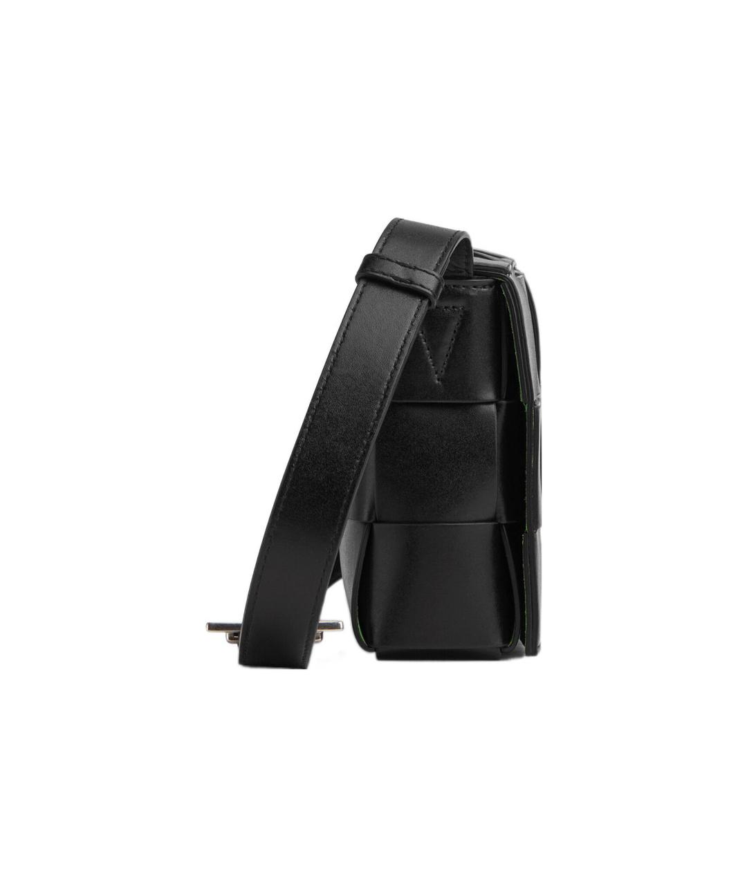 BOTTEGA VENETA Черная кожаная сумка на плечо, фото 3