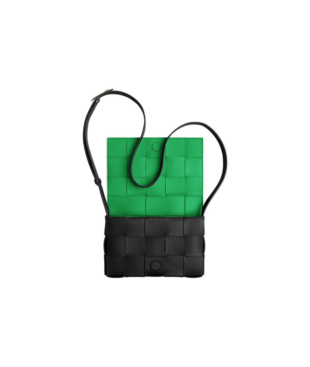 BOTTEGA VENETA Черная кожаная сумка на плечо, фото 2