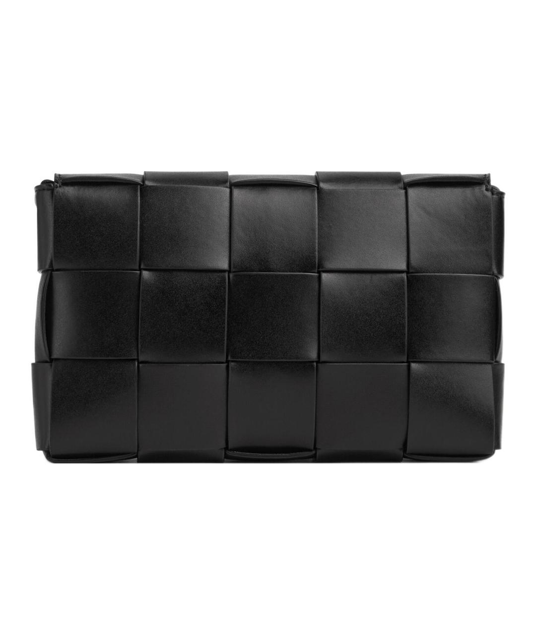 BOTTEGA VENETA Черная кожаная сумка на плечо, фото 4