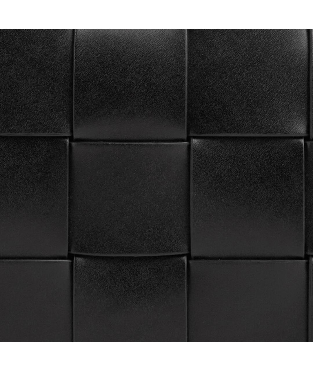BOTTEGA VENETA Черная кожаная сумка на плечо, фото 5