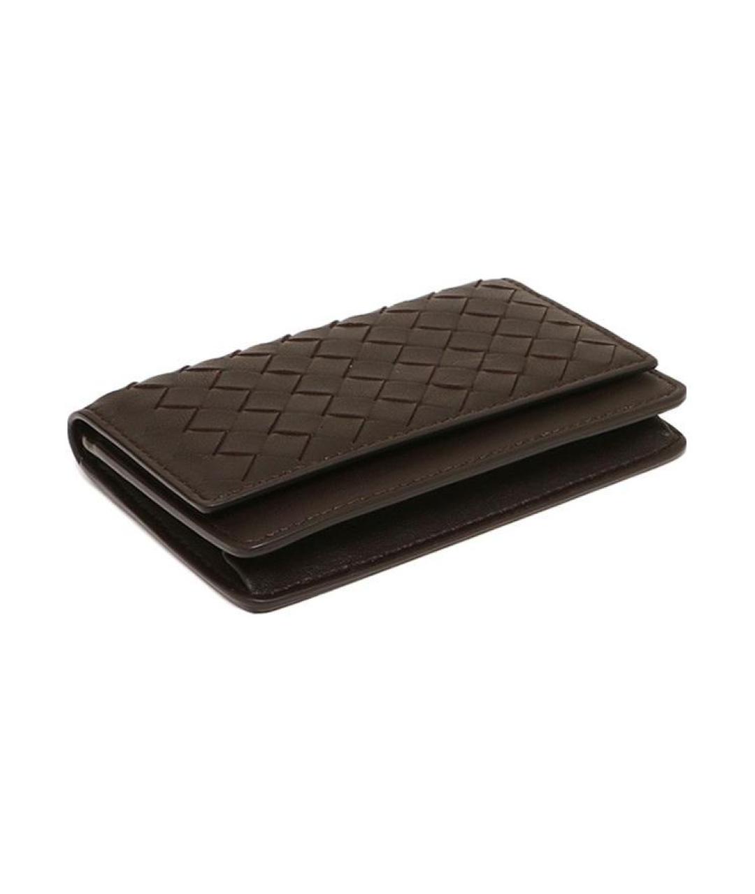 BOTTEGA VENETA Черный кожаный кошелек, фото 3