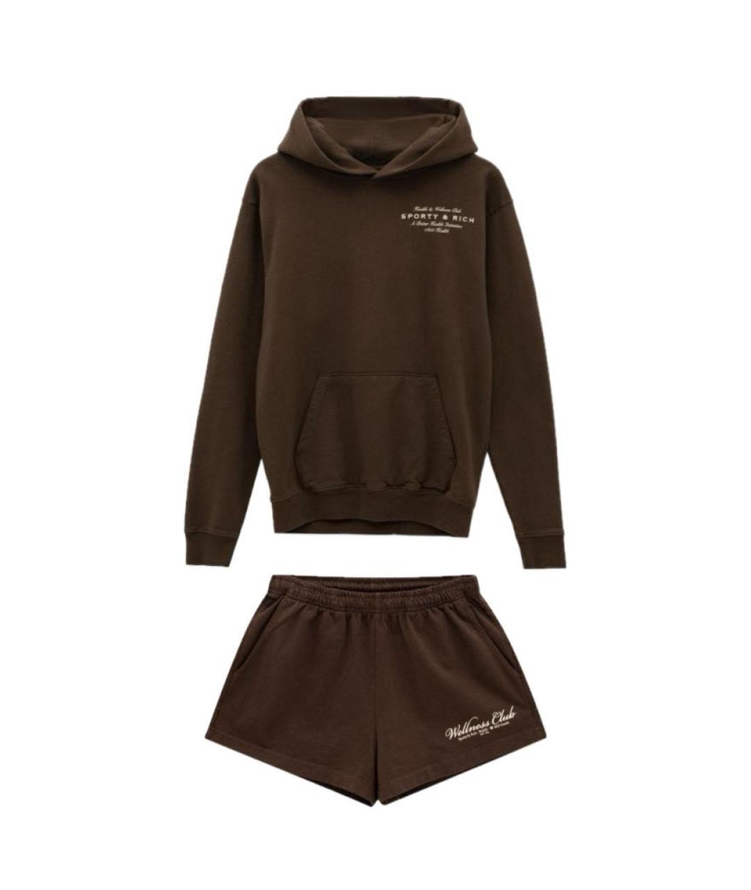 SPORTY AND RICH Коричневый хлопковый спортивные костюмы, фото 1