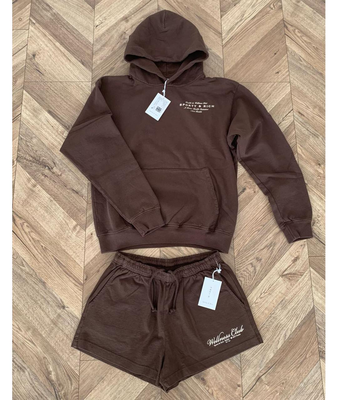 SPORTY AND RICH Коричневый хлопковый спортивные костюмы, фото 3