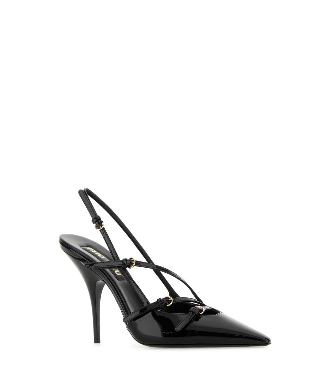 MIU MIU Черные кожаные туфли, фото 2