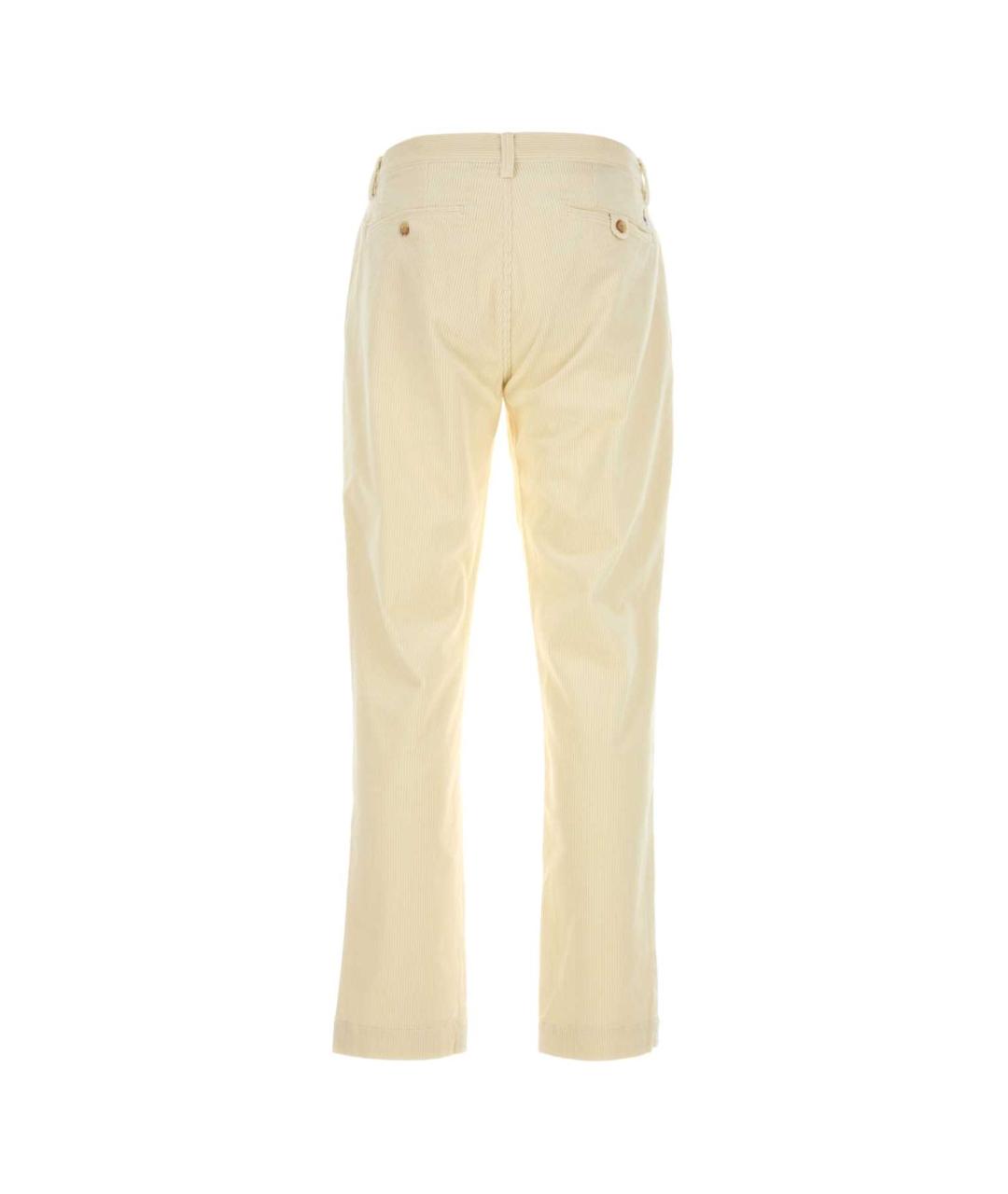 POLO RALPH LAUREN Бежевые хлопковые прямые джинсы, фото 2