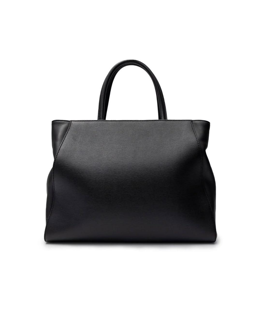 FENDI Черная кожаная сумка тоут, фото 4
