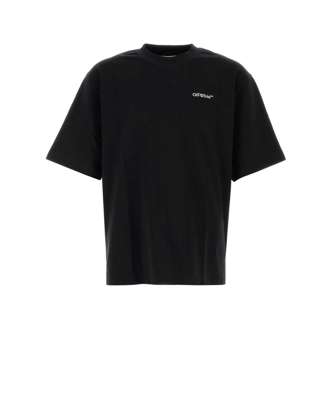 OFF-WHITE Черная хлопковая футболка, фото 1