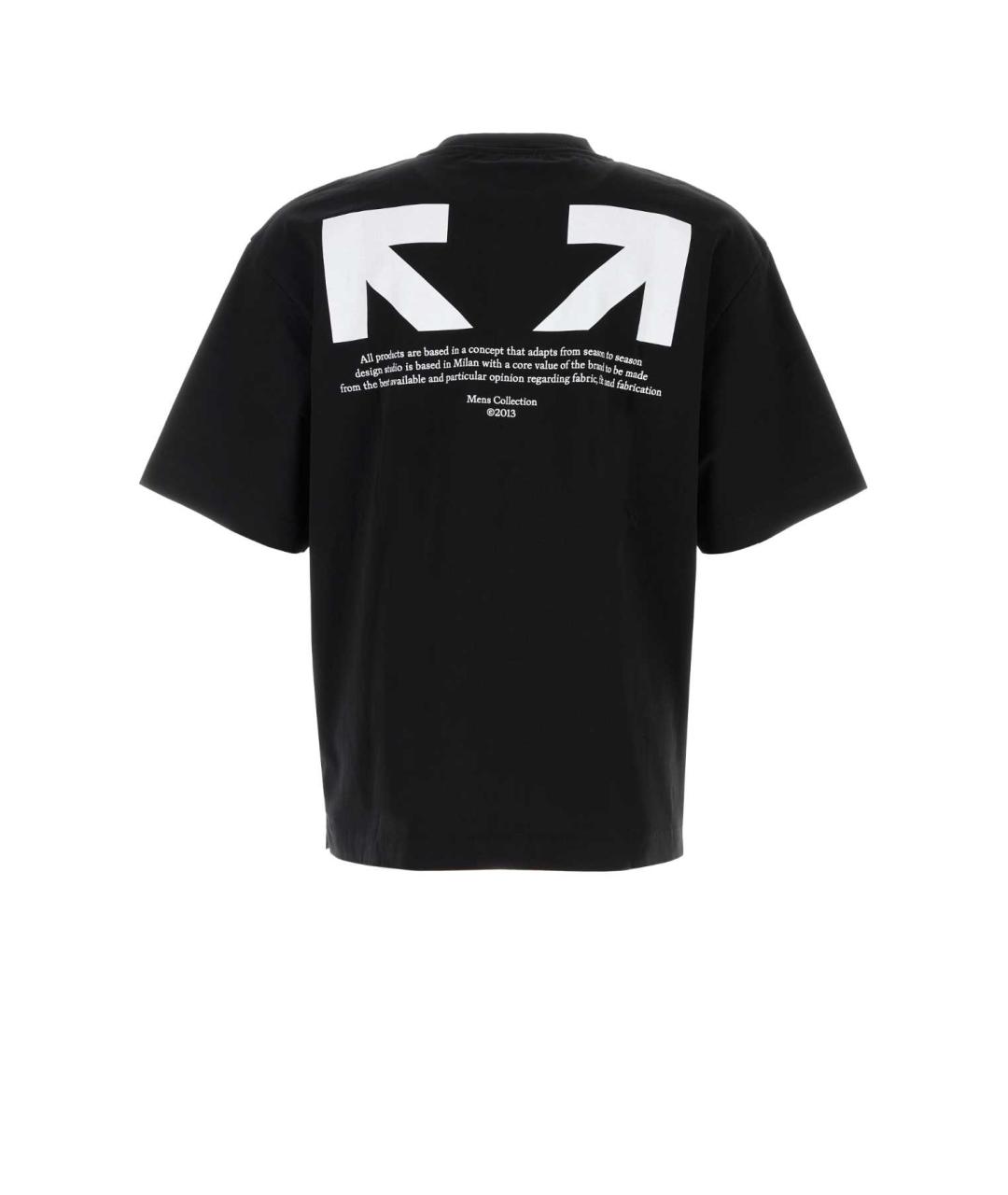 OFF-WHITE Черная хлопковая футболка, фото 2