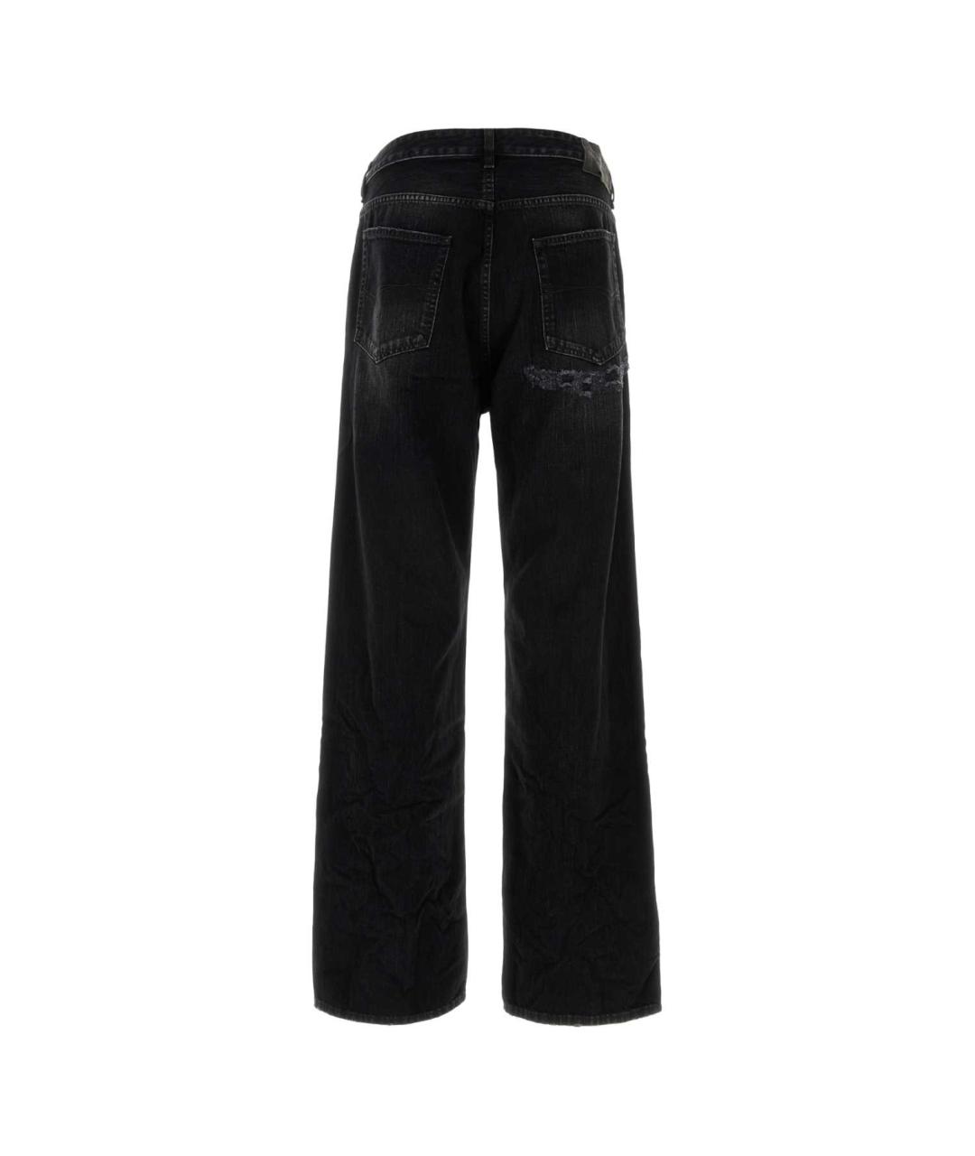 BALENCIAGA Черные хлопковые прямые джинсы, фото 2