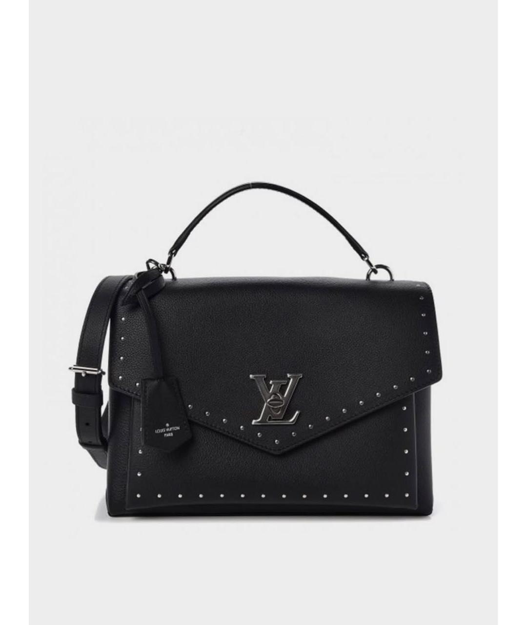LOUIS VUITTON Черная кожаная сумка через плечо, фото 2