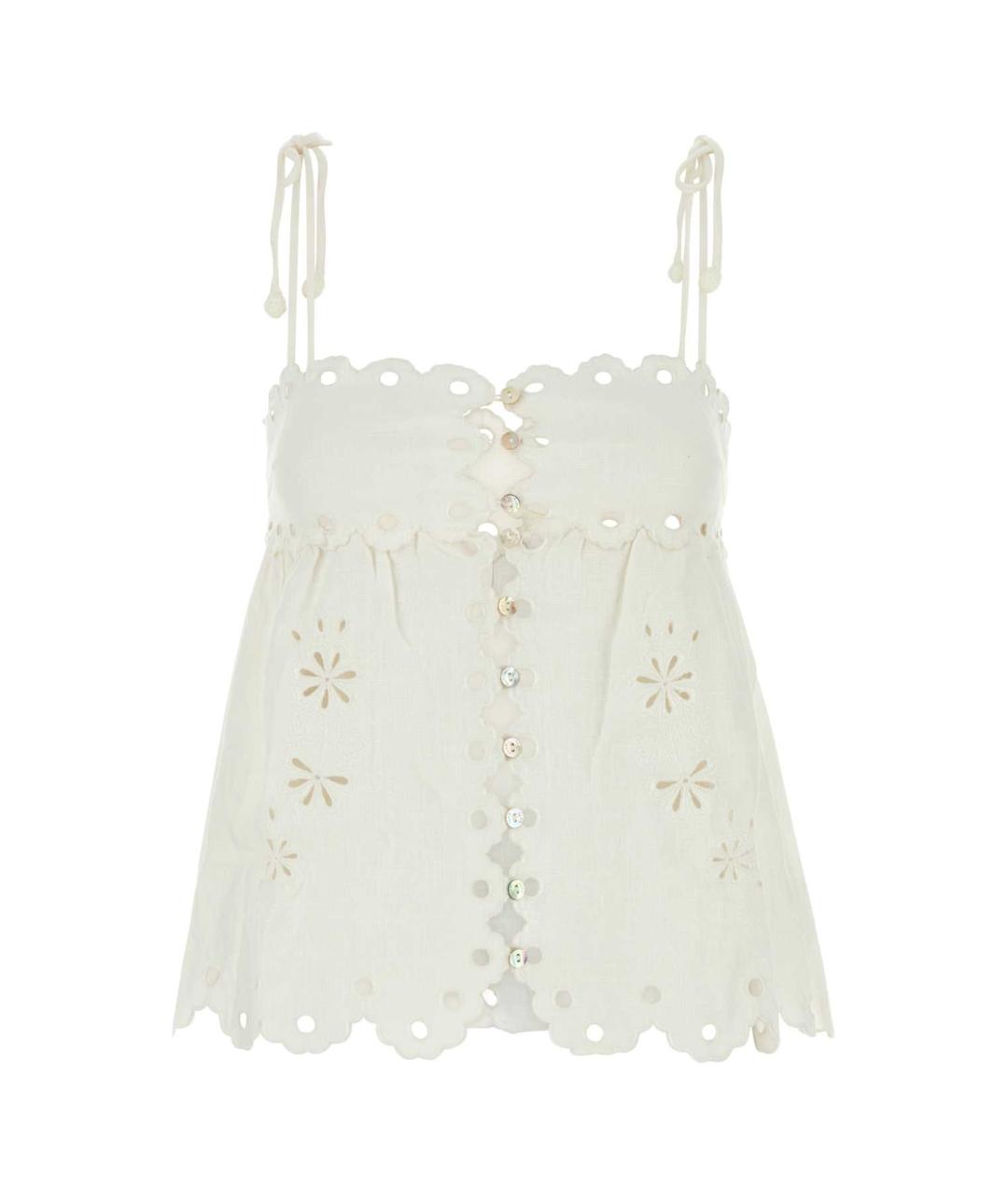 FARM RIO Белая льняная майка, фото 1