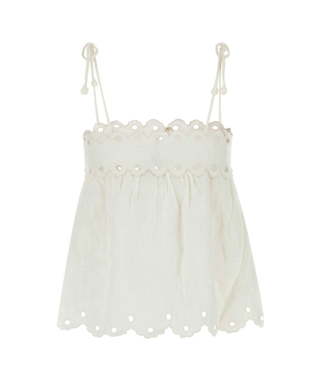 FARM RIO Белая льняная майка, фото 2