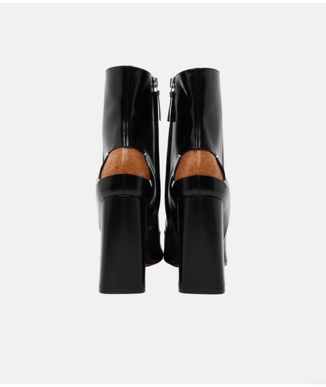 MAISON MARGIELA Черные кожаные ботильоны, фото 3