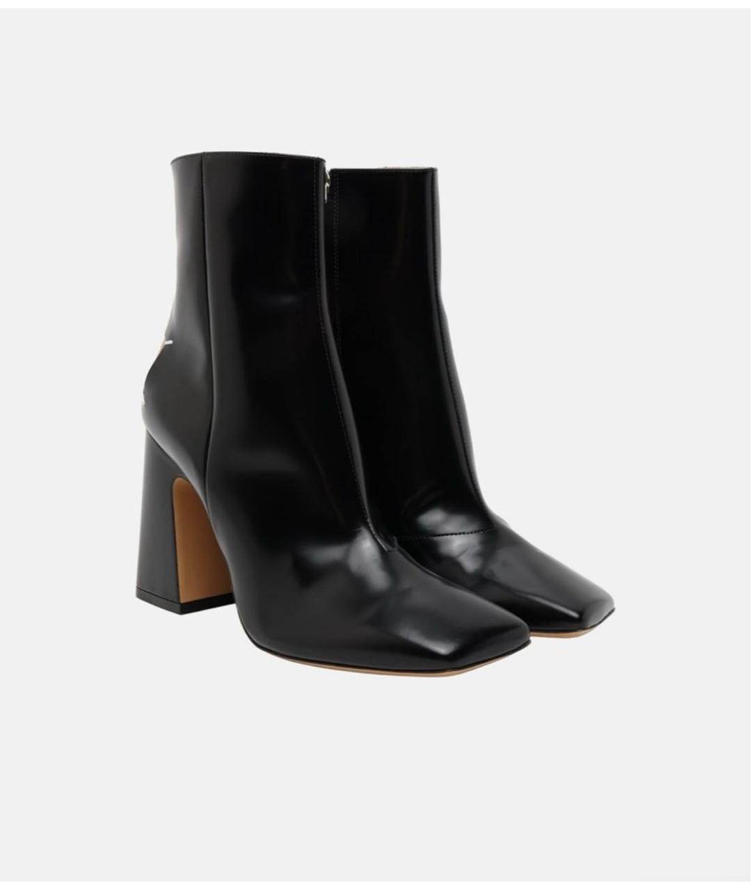 MAISON MARGIELA Черные кожаные ботильоны, фото 2