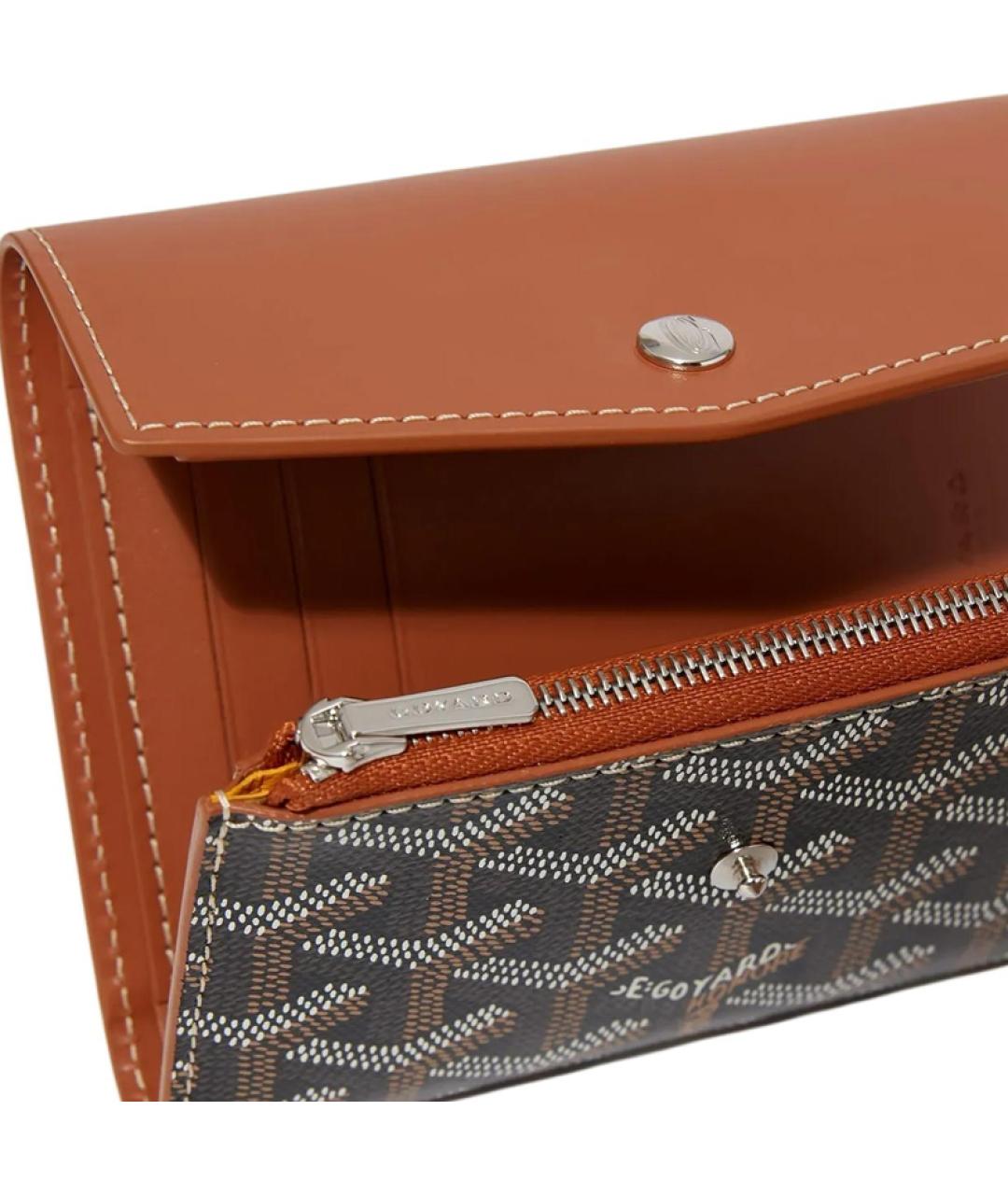 GOYARD Коричневый кошелек, фото 4