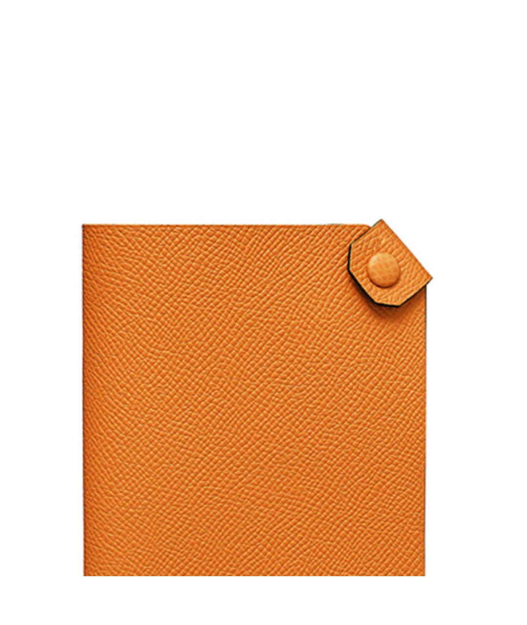 HERMES Оранжевая кожаная папка для документов, фото 2