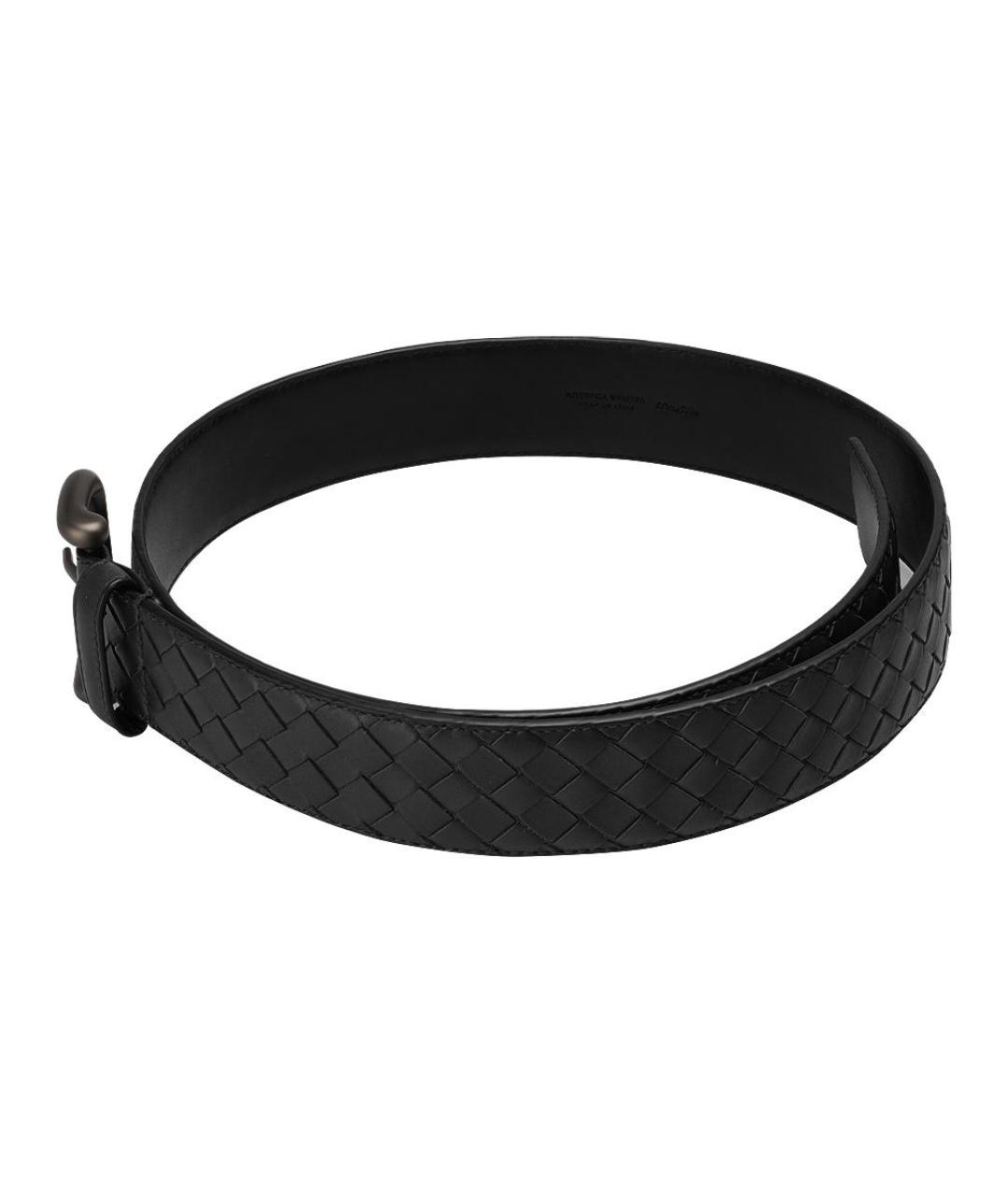 BOTTEGA VENETA Черный кожаный ремень, фото 3