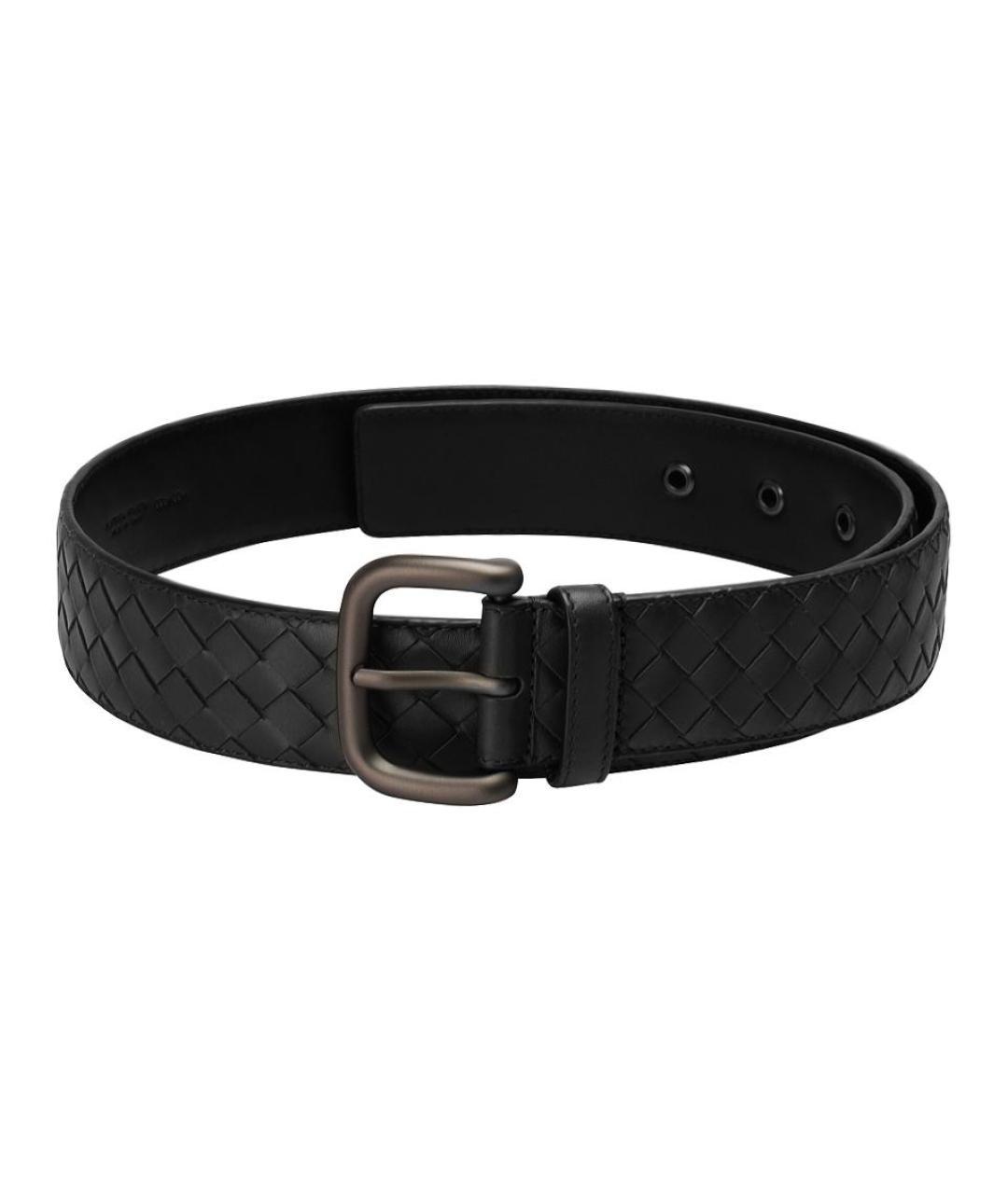 BOTTEGA VENETA Черный кожаный ремень, фото 1